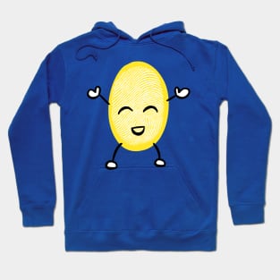 Happy Jumping Yellow Thumb Print Hoodie